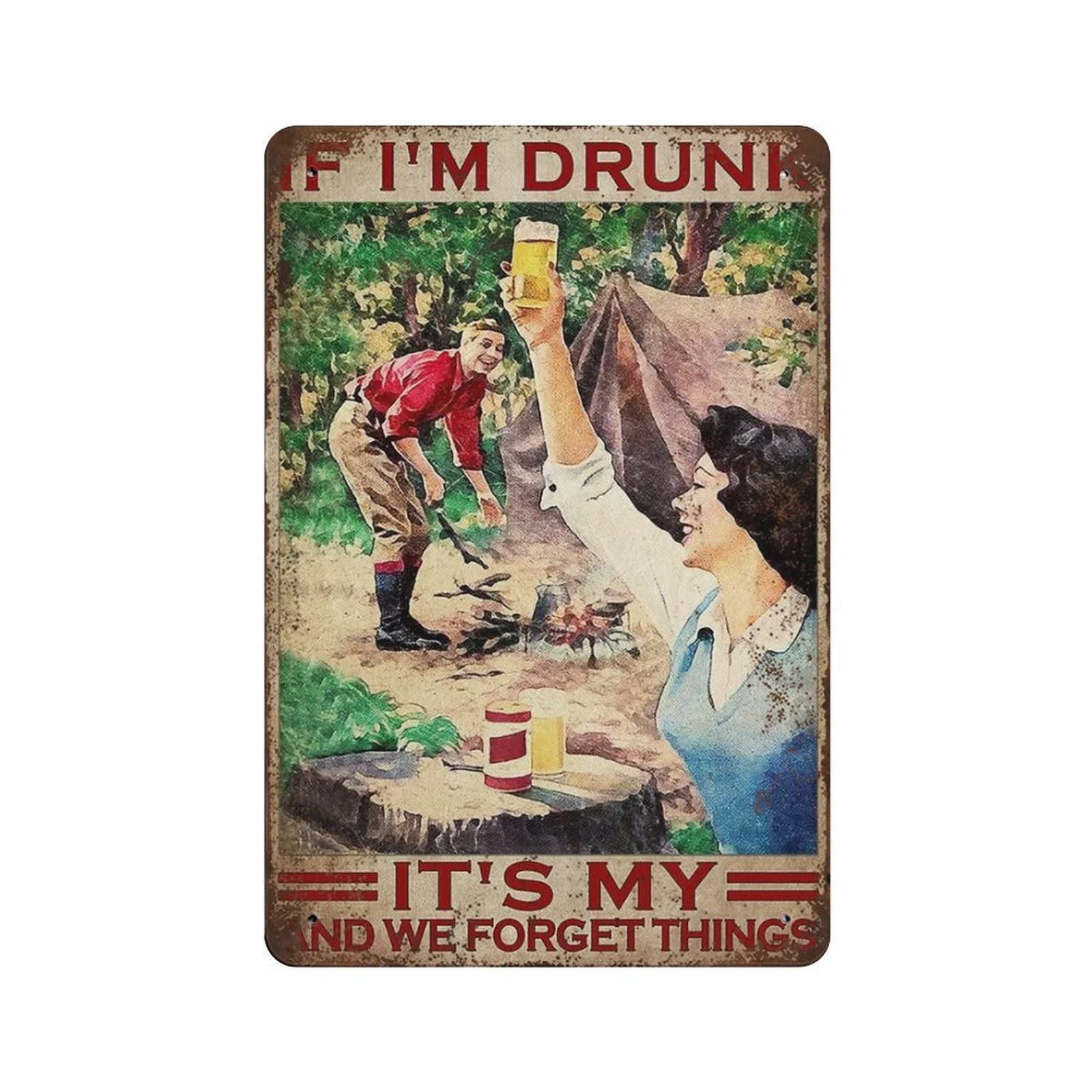 Vintage Collectible Tins - Dayanıklı Kalın Koleksiyonluk Metal Tabela, Eğer