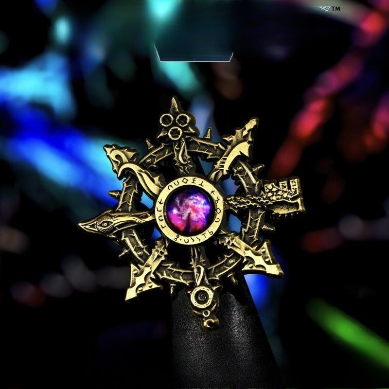 Collectible Vintage Brooches - Vintage Gotik Pentagram Kakma Mor Kristal