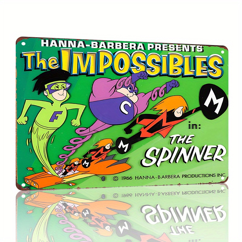 Vintage Collectible Tins - Hanna-Barbera İmkansızlar: Spinner Vintage Metal Tabela