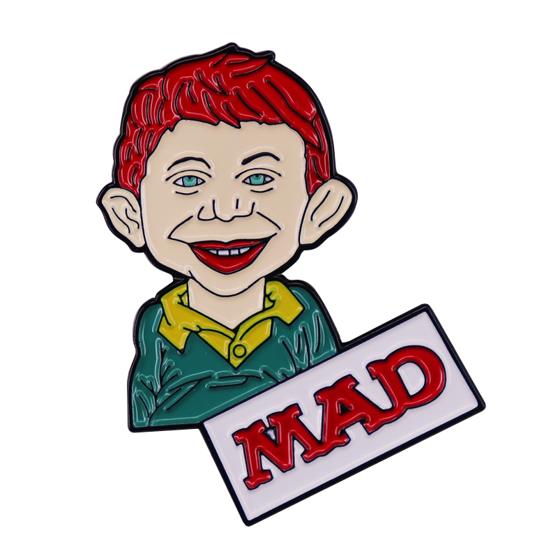 Vintage Collectible Figures - Deli dergisi Alfred E. Neuman emaye