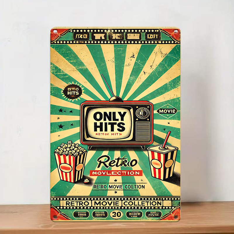 Vintage Collectible Tins - Retro Film Koleksiyonu Posteri Vintage Metal