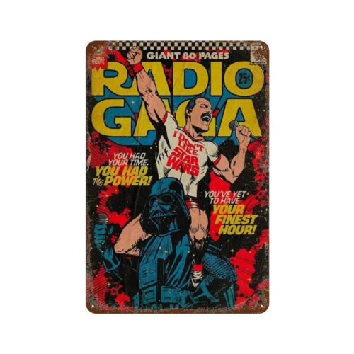 Vintage Collectible Tins - Y1, Queen Radio Gaga Komik Tarzı