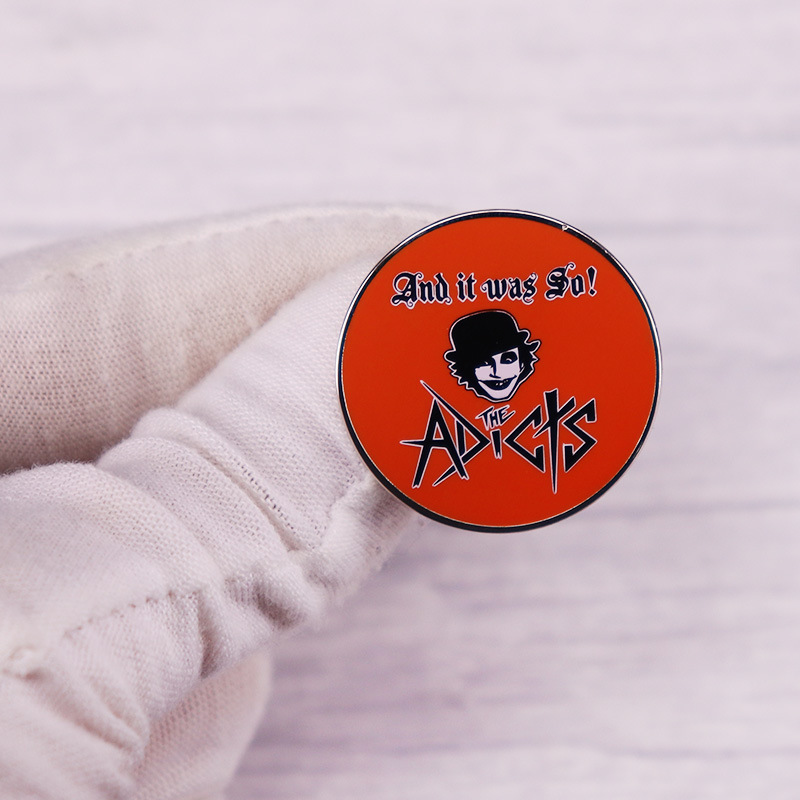 Collectible Vintage Brooches - The-Adicts Emaye Pin Vintage Rock Grubu