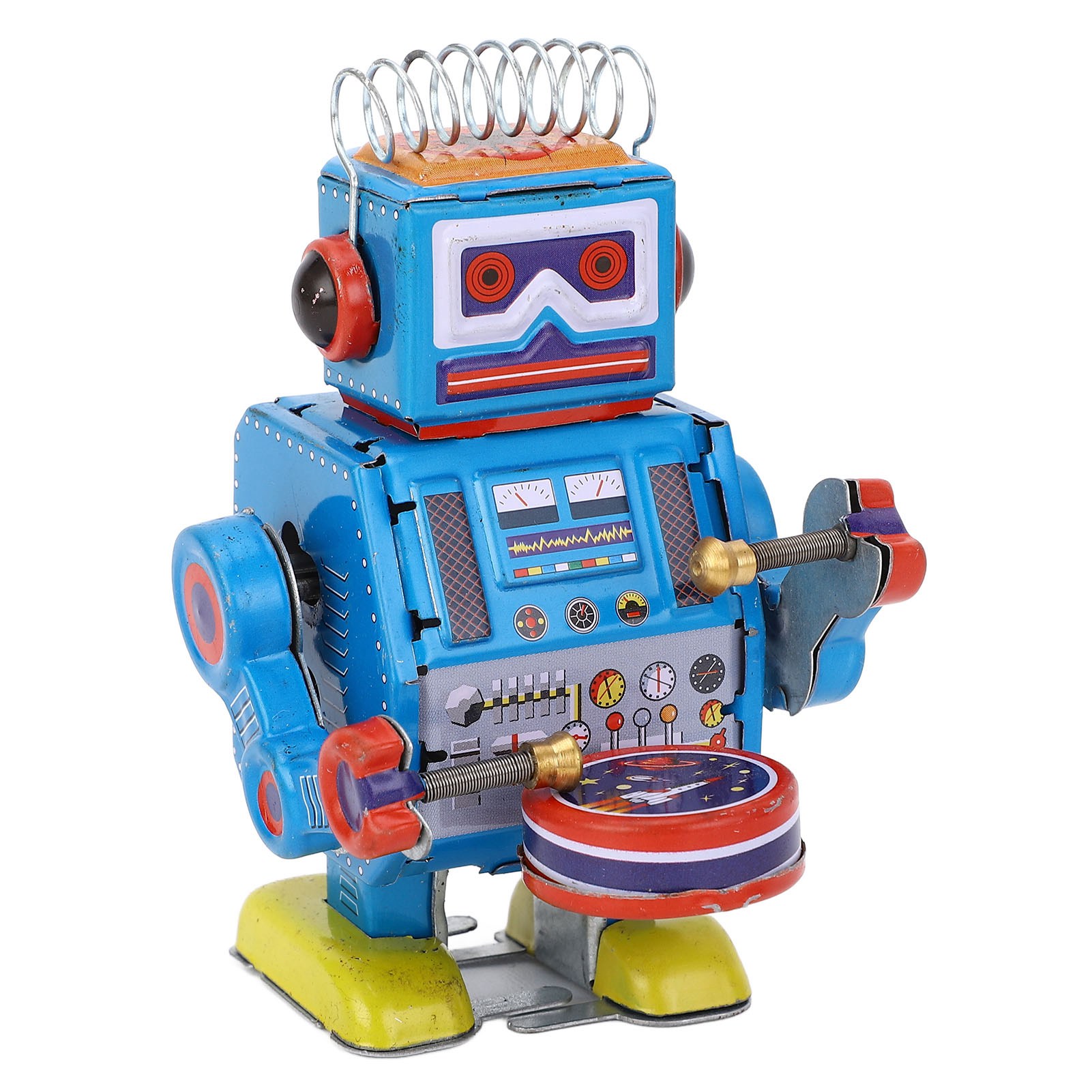 Vintage Collectible Tins - Robot Clockwork Yaratıcı El Yapımı Davul