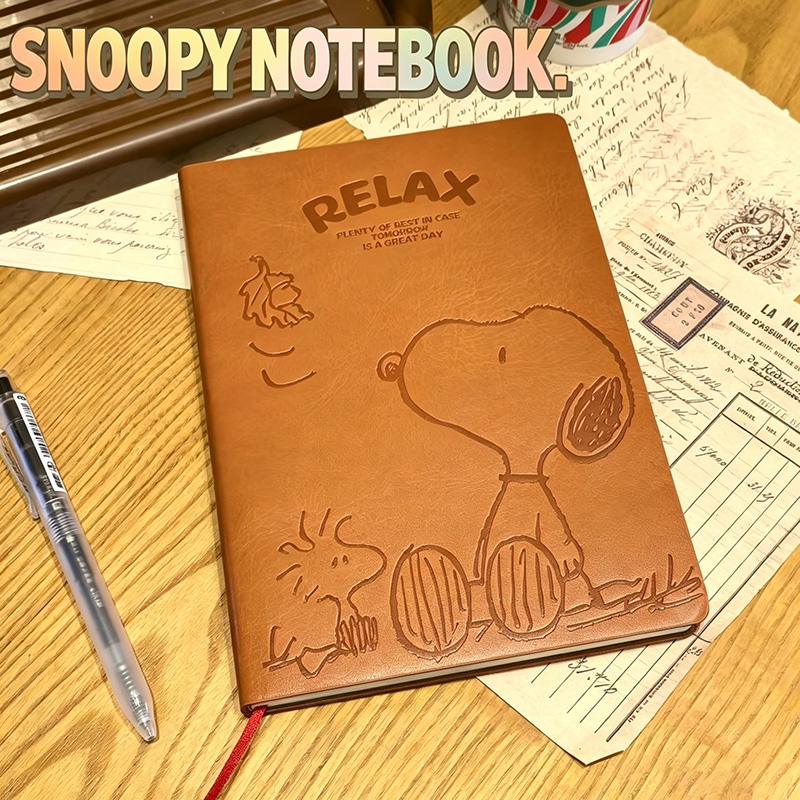 Vintage Collectible Books - Vintage Snoopy A5 Deri Defter Sevimli