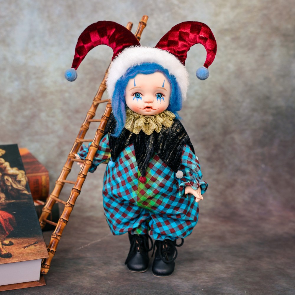 Vintage Collectible Clowns - Cadılar Bayramı Hediyesi 14 İnç Seramik