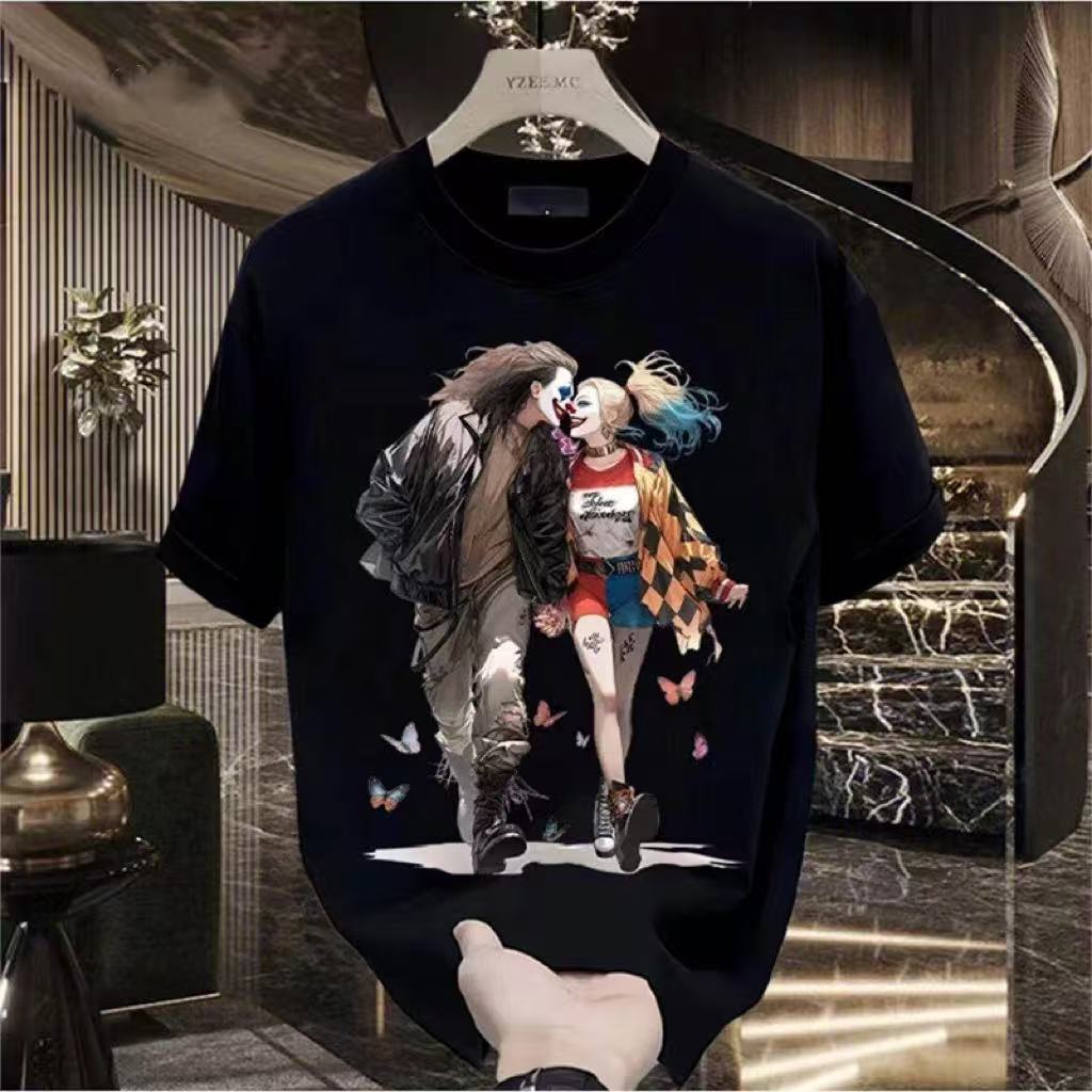 Vintage Collectible Clowns - Erkek Modası Palyaço Baskılı Pamuklu Tişört,