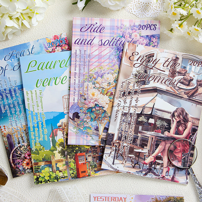20 adet/kitap PET Çıkartmalar  - Vintage Collectible Books incelemesi ve fiyatı