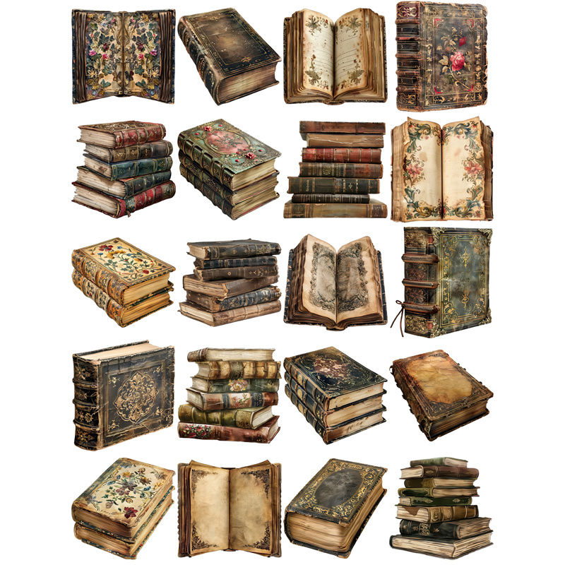 20 adet/paket Vintage Kitaplar - Vintage Collectible Books incelemesi ve fiyatı