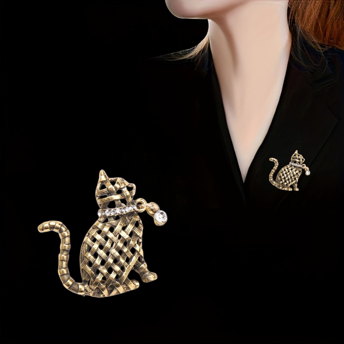 Süslü Dokuma Kedi Broş Koleksi - Collectible Vintage Brooches incelemesi ve fiyatı