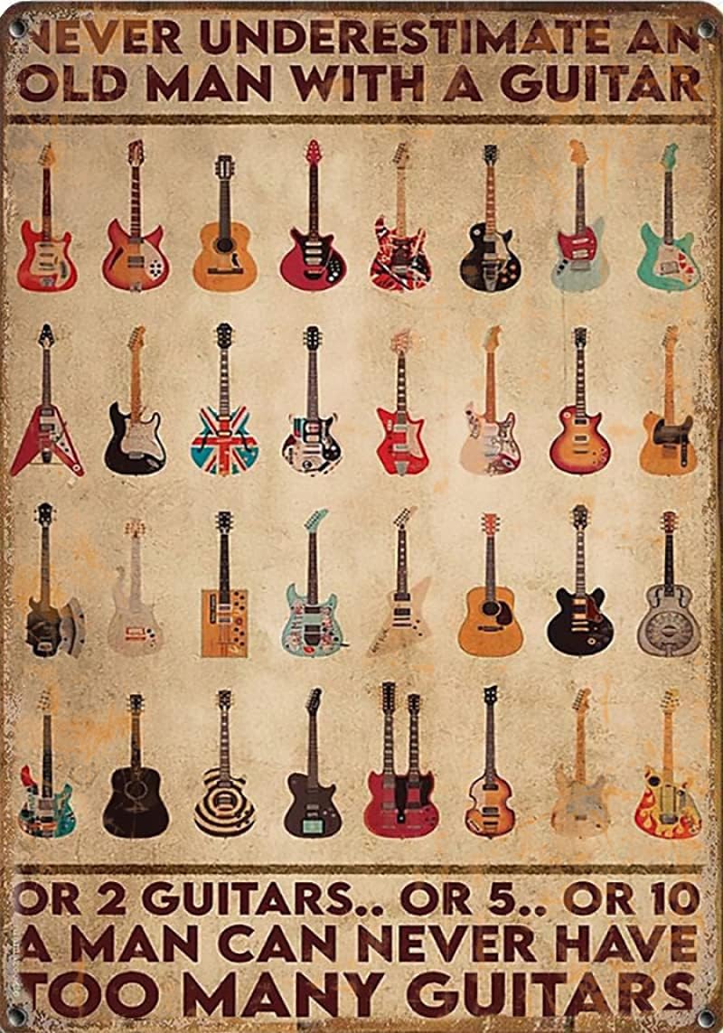 Vintage Metal Tabela Gitarlı Y - Vintage Collectible Tins incelemesi ve fiyatı